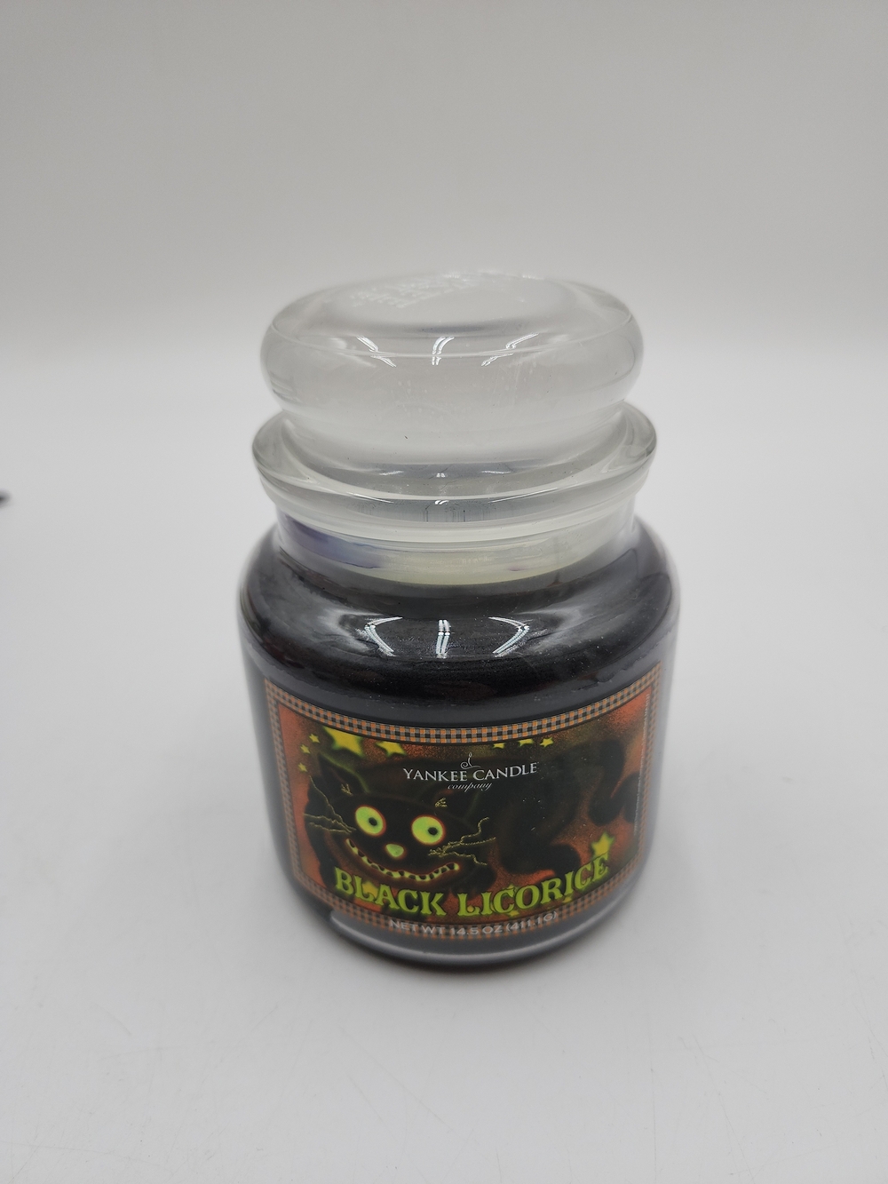 New 13.5 Oz. Yankee Candle Black Licorice Jar Candle - Black Glitter